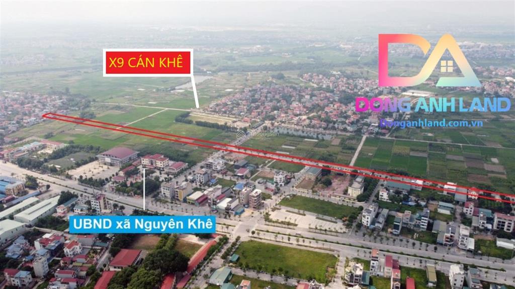 Bán đất đấu giá x9 cán khê, nguyên khê, đông anh mặt đường 40m kinh doanh view công viên