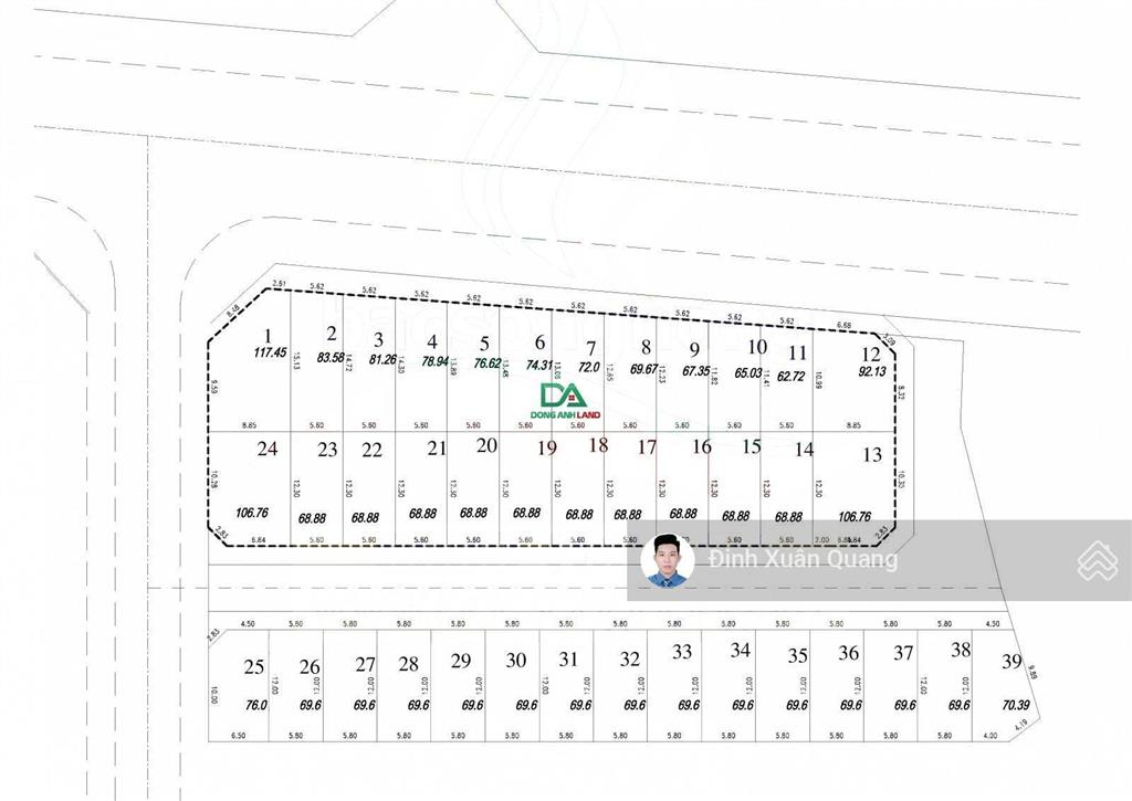 Bán đất đấu giá x5 đông tây, vân nội, đông anh gần cầu nhật tân