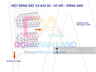 Bán đất đấu giá x2 thôn đài bi, xã uy nỗ, huyện đông anh gần công viên kim quy