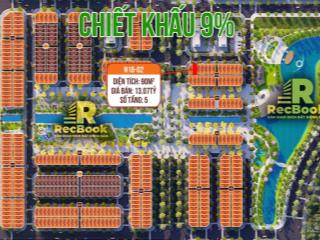 Biệt thự 5 tầng đối diện trường mầm non  chiết khấu 9% cho khách hàng tại hoàng huy new city