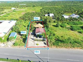 Cần bán đất mặt tiền 15m đường huỳnh tấn phát, gần kcn giao long, có sẵn văn phòng