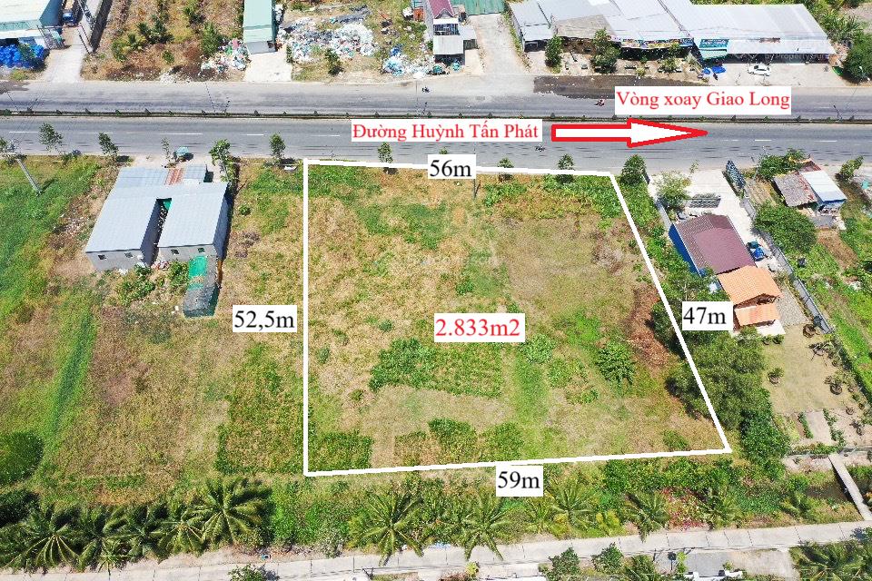 Chính chủ cần bán 2833m2 đất mặt tiền huỳnh tấn phát