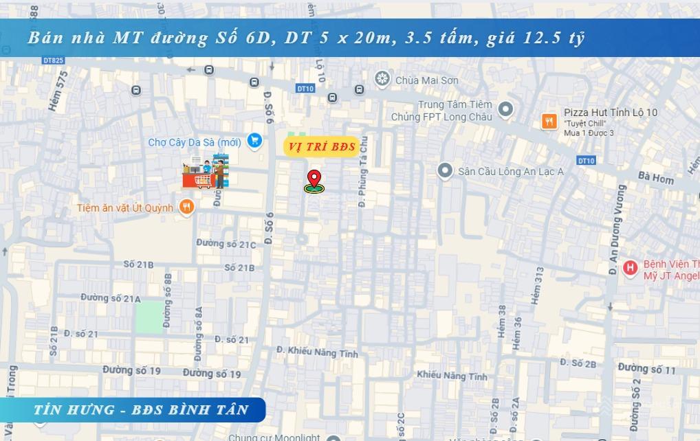 Nhà mới 3.5 tấm mặt tiền đường 6d trung tâm khu tên lửa, bình tân