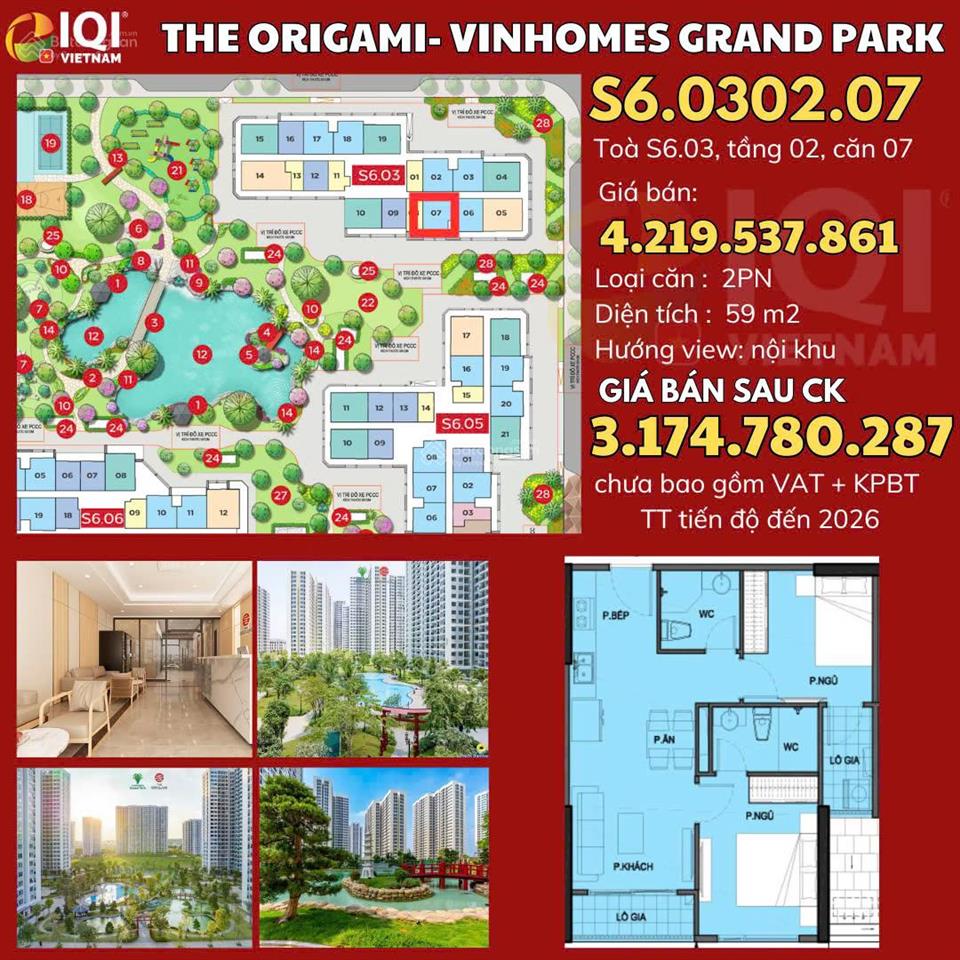 2pn origami chỉ 3 tỷ 1 giá đúng mua trực tiếp cdt view hồ bơi thanh toán giãn 2026
