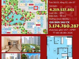 2pn origami chỉ 3 tỷ 1  giá đúng mua trực tiếp cdt  view hồ bơi  thanh toán giãn 2026