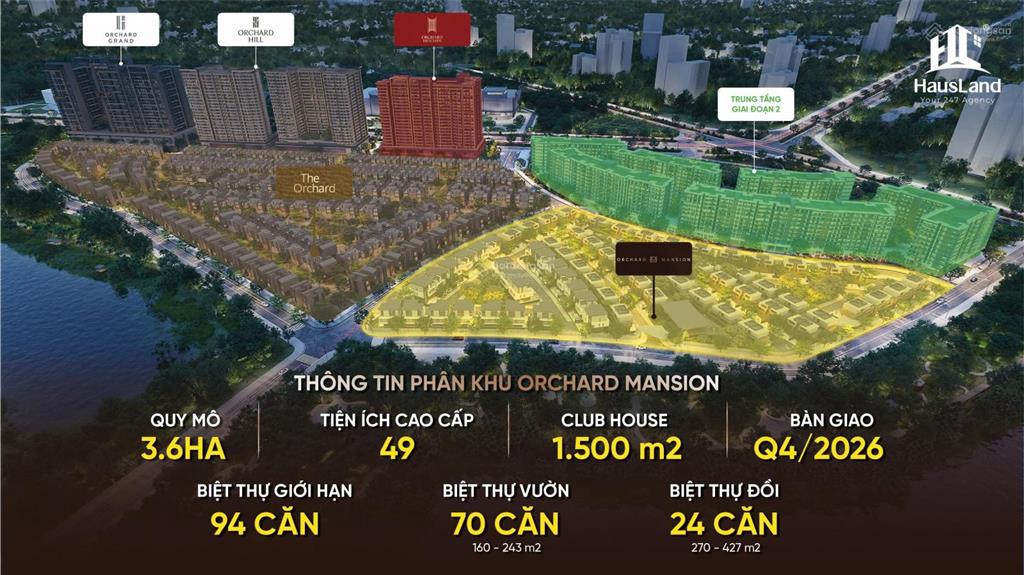 Orchard mansion phân khu biệt thự cuối cùng tại sycamore