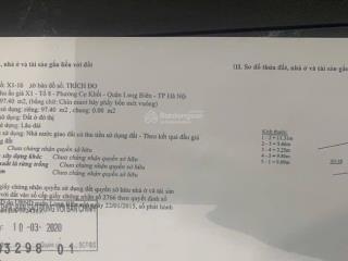 Bán đất tại cự khối, long biên, hà nội, 300 triệu/m2, 97.4m2, view đẹp, nhiều tiện ích