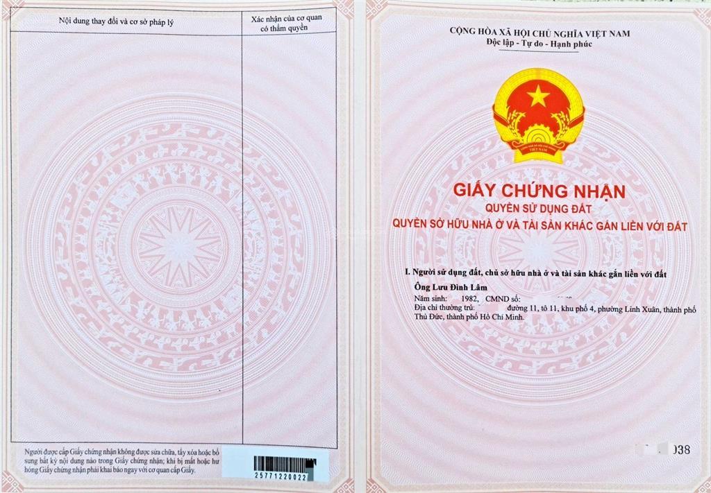 Đất kdc đẹp nhất tương bình hiệp, 203.6m2 tc 100%  sẵn sổ giá chỉ 3.15 tỷ, mt nhựa 7m vỉa hè 6m