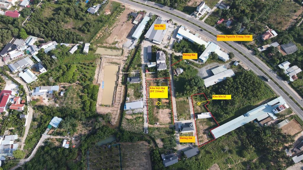 Đất nền biệt thự suối sim 350m2, đường nguyễn trung trực  giá đầu tư