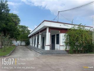 Sang nhượng đất doanh nghiệp đã nộp thuế 1 lần, sẵn nhà xưởng và nhà điều hành tại tp vĩnh yên, vp