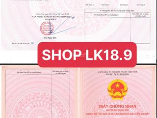 Một căn duy nhất shop cổng dự án vinhomes, 123m2, sẵn sổ đỏ, vỉa hè 11m, tiện kinh doanh