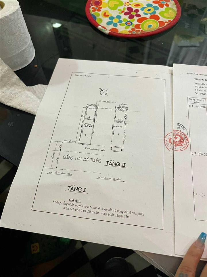 Nhà mặt tiền hai bà trưng quận 1 đang có hợp đồng thuê 89,044tr sẵn, kinh doanh tốt, hai mặt tiền