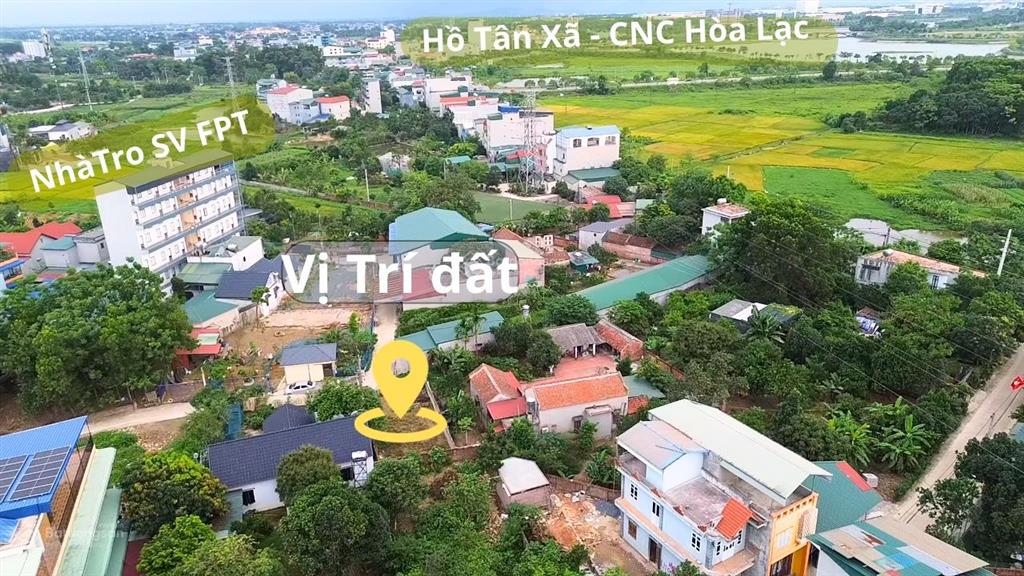 Cần bán nhanh 136m2 full thổ cư mặt tiền rộng 8m đường ô tô sát vành đai cnc, xã tân xã, hoà lạc