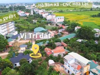 Cần bán nhanh 136m2 full thổ cư mặt tiền rộng 8m đường ô tô sát vành đai cnc, xã tân xã, hoà lạc