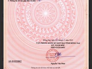 Cần bán nhanh lô đất mặt tiền đường nhựa, sân bay long thành, đồng nai