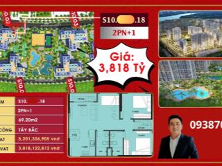 Bán cc the origami, 3,818 tỷ, 69m2, 2pn, 2wc, q9, hcm hàng suất ngoại giao cđt