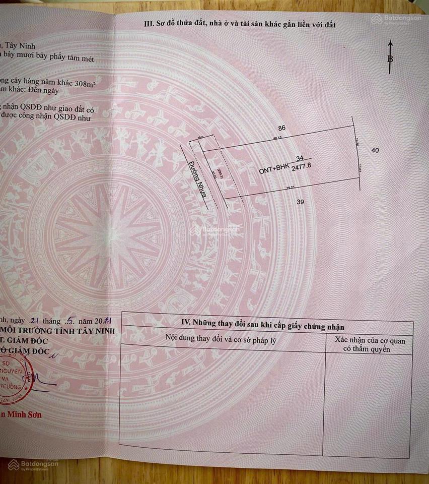 Chính chủ cần bán 2480m2 full thổ cư lợi thuận  bến cầu  tây ninh