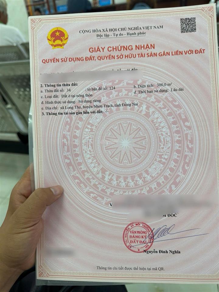 Cần bán gấp lô đất thuộc phân khúc nv 300m2 (15x20m) dự án hud nhơn trạch, đồng nai