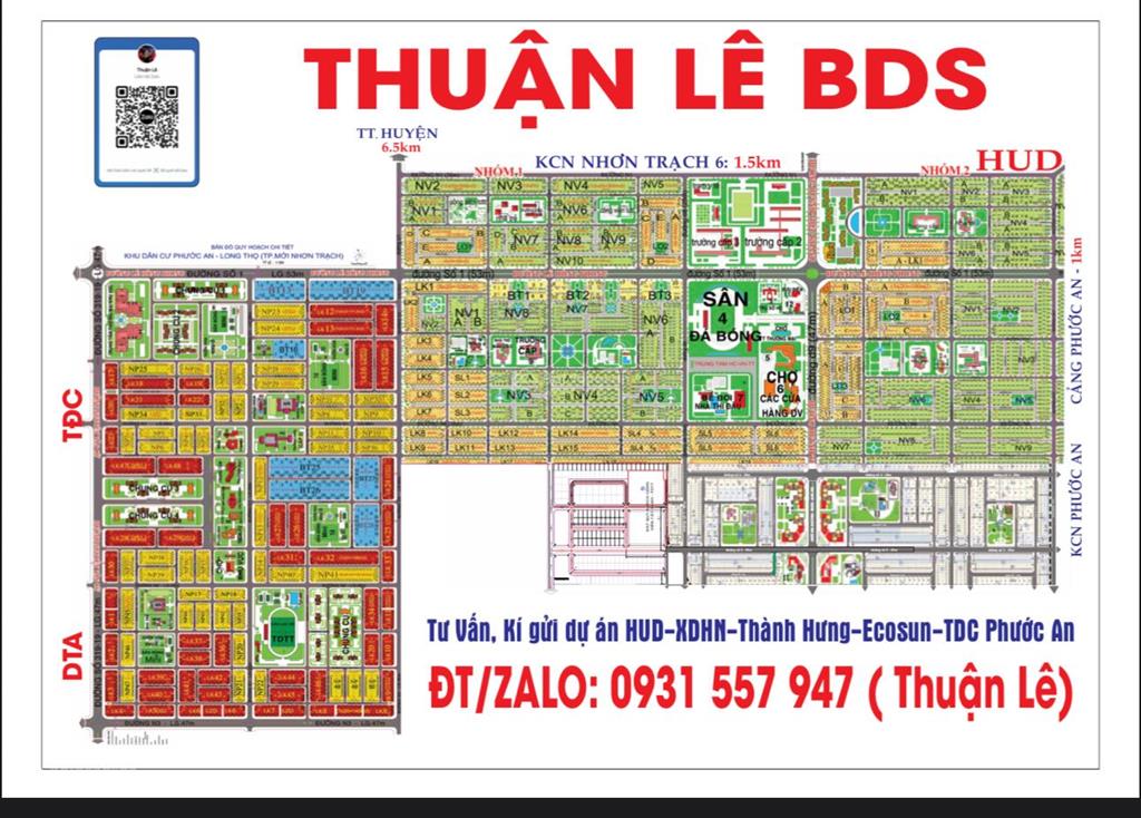 Cần bán gấp lô đất thuộc phân khúc nv 300m2 (15x20m) dự án hud nhơn trạch, đồng nai