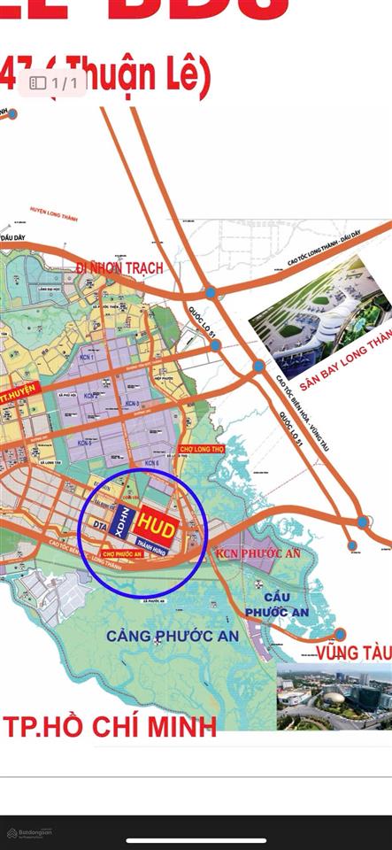 Cần bán gấp lô đất thuộc phân khúc nv 300m2 (15x20m) dự án hud nhơn trạch, đồng nai