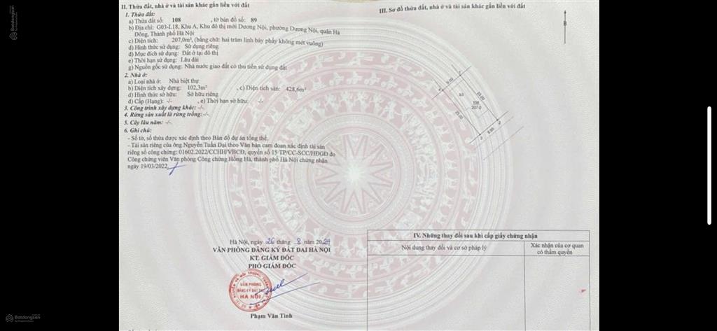 Chính chủ. bán biệt thự an quý villa g03  18. mặt sau đường lê quang đạo. vị trí siêu đẹp. 35 tỷ