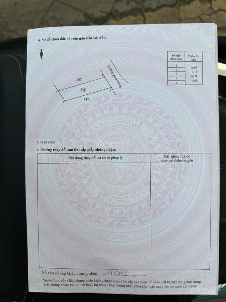Cần bán lô đất sổ riêng thổ cư cách đường nguyễn tri phương 70 mét .p.biên hoà ( p. bửu hoà củ )