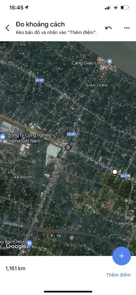 Cần bán 3074 m2 đất mặt tiền ql57b tại xã giao long, tỉnh vĩnh long