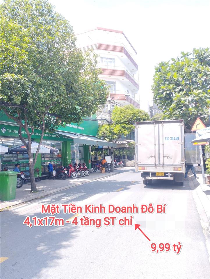 Ngộp mặt tiền kd đỗ bí  75m2  4 tầng mới chỉ 9,99 tỷ