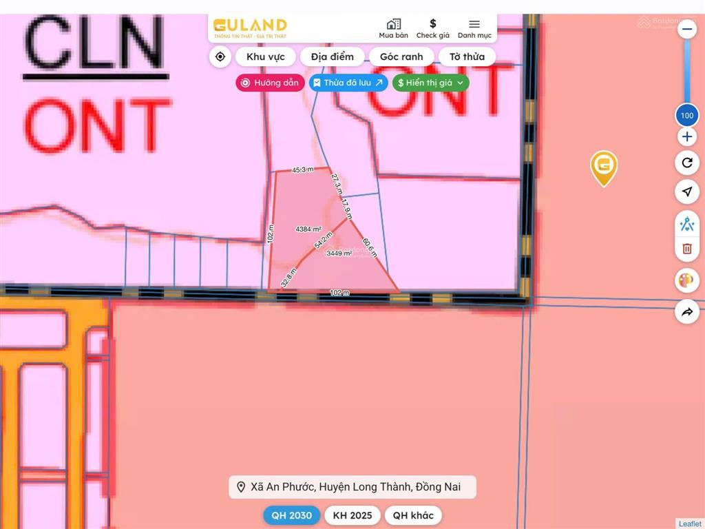 Bán đất 7783m2 an phước gần sân bay lt, kdc gem sky, thqt green. f 6,2tr/m2 tl 0908 919 ***