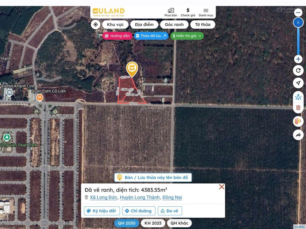 Bán đất 7783m2 an phước gần sân bay lt, kdc gem sky, thqt green. f 6,2tr/m2 tl 0908 919 ***