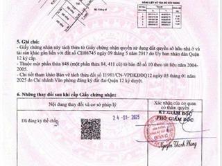 Bán đất 4x13m, thổ cư giá 3.3 tỷ, giáp ranh gò vấp, sổ mơi tinh