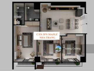 Căn 3pn (92m2) view xéo biển maple nha trang đã có sổ hồng lâu dài  0778 087 ***