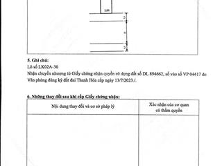 Cần bán lô đất 2 mặt tiền tại ktm chợ vực, hoằng ngọc cũ, thanh hóa