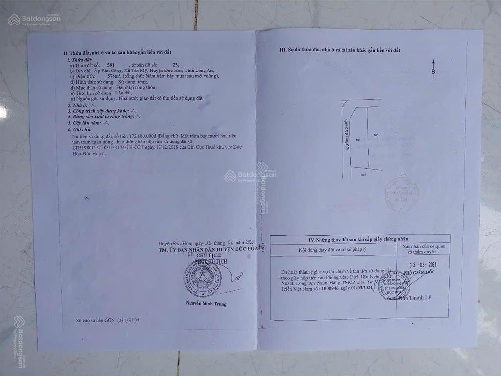 Cần bán đất thổ cư sát vin hậu nghĩa long an(tỉnh tây ninh mới) giá rẻ bất ngờ