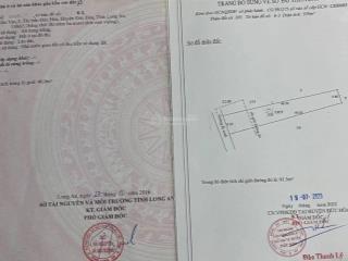 Bán đất thị trấn đức hòa, dt 8,20 x 48 (339m2 full thổ cư) ngay công viên võ văn tần