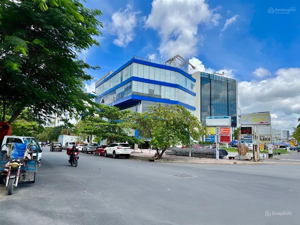 Tòa nhà góc 2mt ngay đảo kim cương, p. thạnh mỹ lợi, quận 2. dt 25x20m trệt 4 lầu