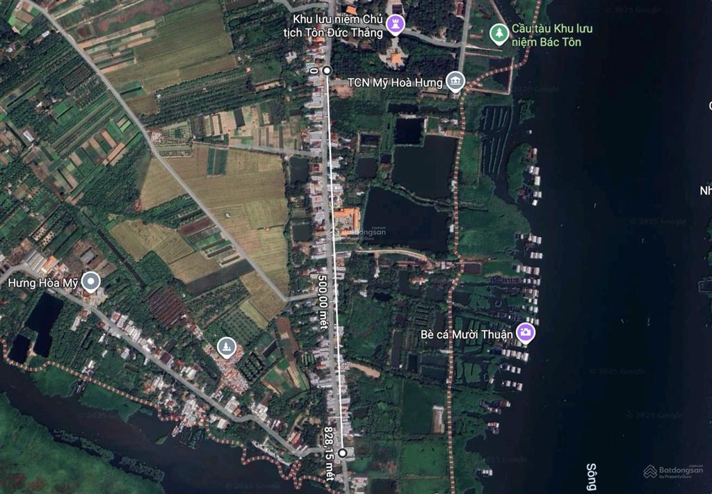 Đất 28.057m² đầu cồn mỹ hòa hưng, thổ cư 849m², giá chỉ 2 tỷ/1000m²