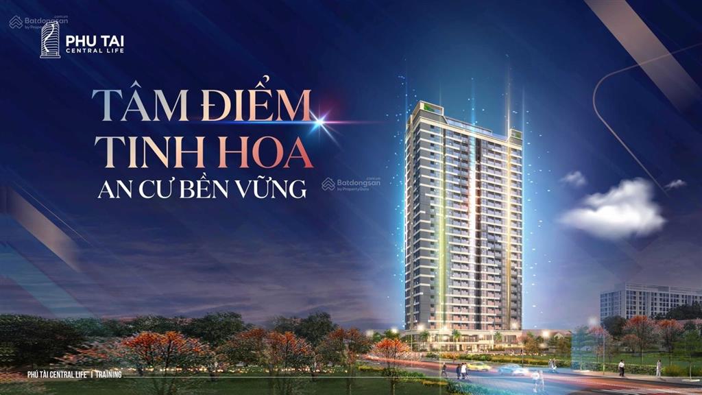 Bán căn hộ 1pn tại phú tài central life tt thành phố, 1,2 tỷ, diện tích 35,4m2 đã bàn giao nhà 