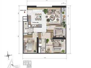 Bán nhanh căn 3pn tòa f6 dự án sun feliza suites  hàng mới vừa khớp cọc