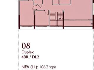 Bán 4pn 193m2 duplex ban công đông nam view đẹp nhất lumi hà nội