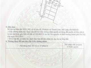 Mỹ lộc thanh lâm mê linh hà nội gần vành đai 4 phù hợp đầu tư dài hạn hoặc xây ở ngay
