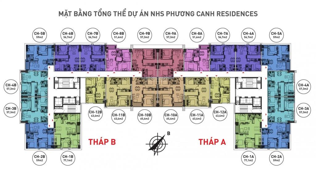 Mình cần bán nhanh căn 57.3m2, 2n, 2vs full đồ nhs phương canh, nt home, giá 3 tỷ