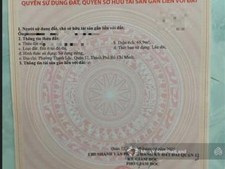 Bán đất tại thạnh lộc 37, 3,9 tỷ, 70m2, quận 12, hcm  0919 036 ***