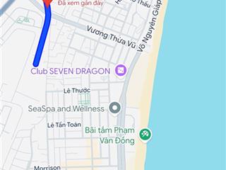 Bán đất 2 mặt tiền (ngang 6.4m) kẹp kiệt đường 7m5 phó đức chính , đà nẵng.