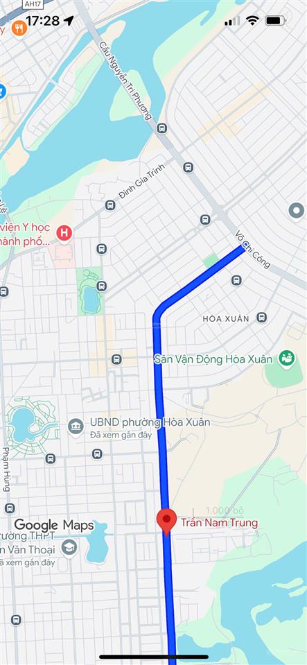Bán cặp đất mặt tiền đường 15m trần nam trung, hòa xuân, cẩm lệ, dt 10x20m, giá 12 tỷ 990 tl