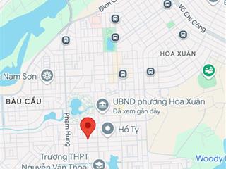 Bán lô góc 2 mt đất đường huỳnh xuân nhị  hoà xuân  cẩm lệ. ngay trường học, giá 7 tỷ 3 tl