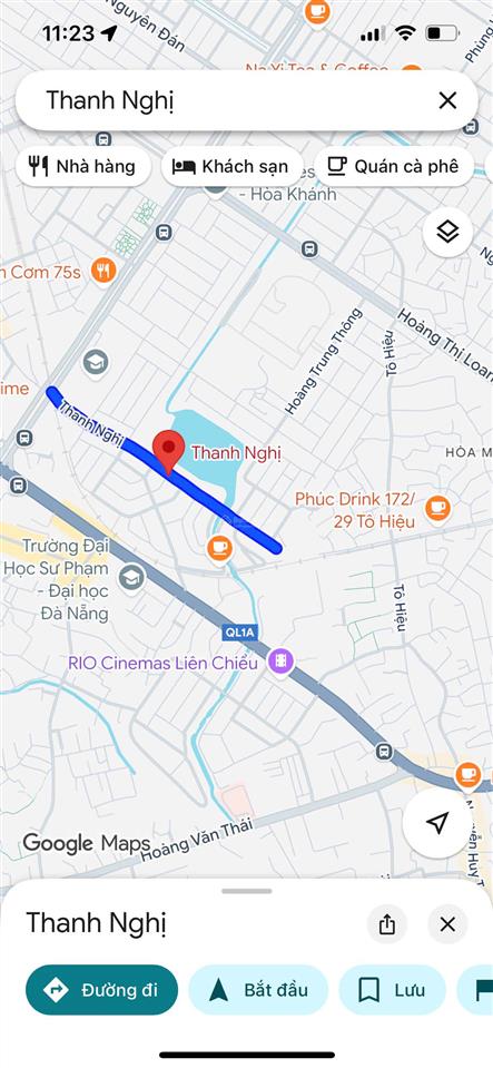 Bán lô đất mặt tiền đường 10m5 thanh nghị, view hồ công viên, liên chiểu, dt 5x21m