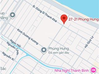 Bán đất mặt tiền đường phùng hưng, thanh khê, sát biển, giá 16 tỷ 8 tl