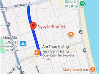 Bán nhà 2 mặt tiền nguyễn thiện kế, cách biển mỹ khê 500m. giá 9.4 tỷ, gần biển, ngang 6.6m