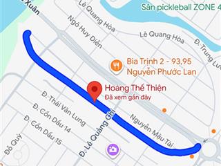 Bán đất mặt tiền hoàng thế thiện gần cầu hòa xuân và nguyễn phước lan 120m2